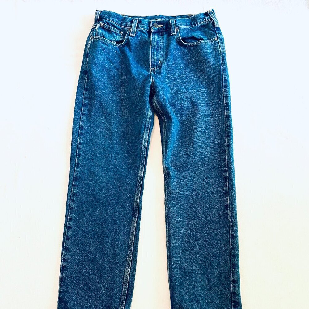 Carhartt straight leg jeans Men's 34 X 30 100% cotton Traditional Fit workwear - Picture 2 of 8